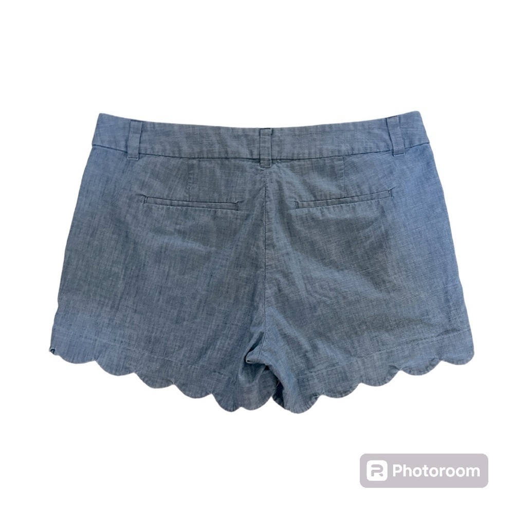 J. Crew chambray shorts with scalloped hem size 8 - Picture 5 of 8